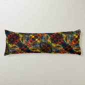 Rot-Gelb-Grün auf dunklem, Flower-Shredded-Papier? Seitenschläferkissen (Vorderseite)