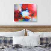 Rot-Gelb-Grün-Blau-Abstrakte Kunstmalerei Leinwanddruck (Insitu (Schlafzimmer))