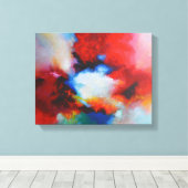 Rot-Gelb-Grün-Blau-Abstrakte Kunstmalerei Leinwanddruck (Insitu (Holzboden))