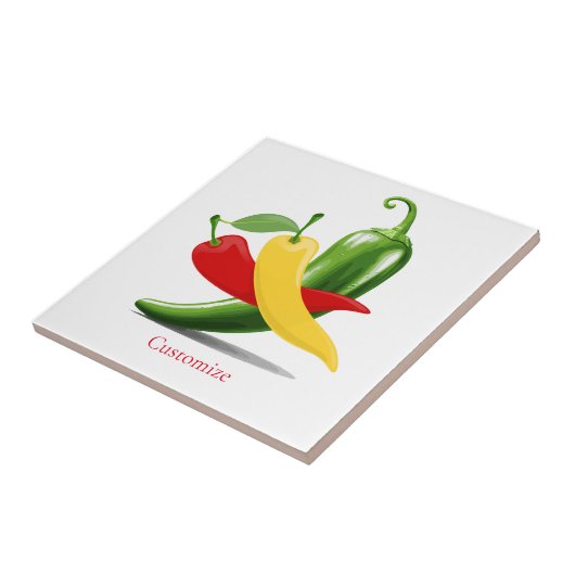 Rot-Gelb-Grün-Chili-Paprikaschoten Thunder_Cove Fliese (Seite)