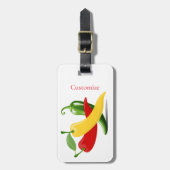 Rot-Gelb-Grün-Chili-Paprikaschoten Thunder_Cove Gepäckanhänger (Vorderseite vertikal)