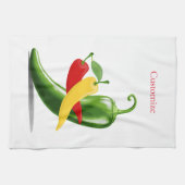 Rot-Gelb-Grün-Chili-Paprikaschoten Thunder_Cove Geschirrtuch (Horizontal)