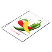 Rot-Gelb-Grün-Chili-Paprikaschoten Thunder_Cove Notizblock (Linke Seite)