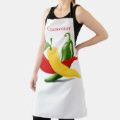 Rot-Gelb-Grün-Chili-Paprikaschoten Thunder_Cove Schürze (InSitu)