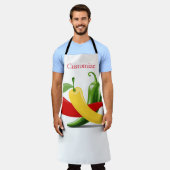 Rot-Gelb-Grün-Chili-Paprikaschoten Thunder_Cove Schürze (Getragen)