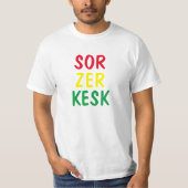rot, gelb, grün in kurdisch - sor Kesk T-Shirt (Vorderseite)