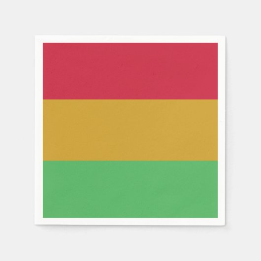 Rot-gelb-grün Jungsteinzeit Farben Serviette (Vorderseite)