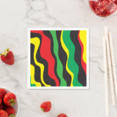 Rot-Gelb-Grün-Rasta-Wave-Party Serviette (Beispiel)