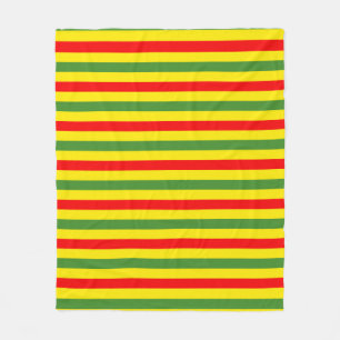 Rot Gelb Grün Streifen Design Fleecedecke