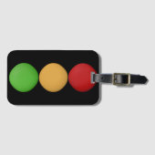 Rot-Gelb-grüne Punkte Gepäckanhänger (Vorderseite (Horizontal))