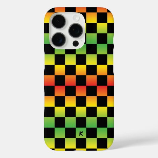 Rot-Gelb-grüne Rasta Ombre Case-Mate iPhone Hülle (Rückseite)