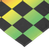 Rot-Gelb-grüne Rasta Ombre Checked Tischdecke (Schrägansicht)