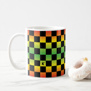 Rot-Gelb-grüne Rasta Ombre Kaffeetasse