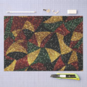 Rot-Gelb-grüne Wellen des festlichen Glitzer Seidenpapier (Handwerk)