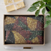 Rot-Gelb-grüne Wellen des festlichen Glitzer Seidenpapier (Geschenk)