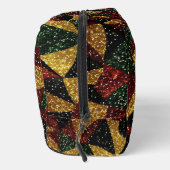 Rot-Gelb-grüne Wellen des festlichen Glitzer Waschbeutel (Rechts)