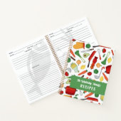 Rot-Gelb-grünes Gemüse Kochmuster Rezepte Notizblock (Innenseite)