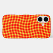 Rot-gelb kariertes nahtloses Muster Case-Mate iPhone Hülle (Rückseite (Horizontal))