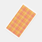 Rot Gelb Karo Abstrakte Struktur Serviette (Ecke)