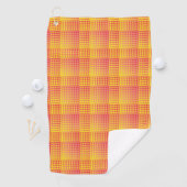 Rot Gelb Karo abstraktes Muster Golfhandtuch (Insitu)