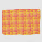 Rot Gelb Karo abstraktes Muster Golfhandtuch (Horizontal)