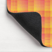Rot Gelb Karo abstraktes Muster Mousepad (Ecke)
