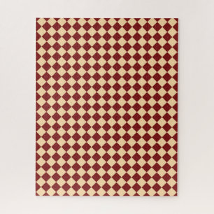 Rot Gelb Karo Diamantmuster Puzzle
