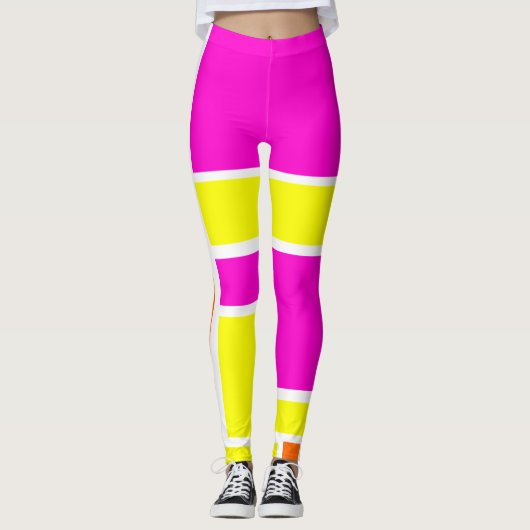 Rot-Gelb Leggings (Vorderseite)