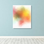 Rot-gelb-Lila-grünes Rosa Moderne Moderne Leinwanddruck (Insitu (Holzboden))