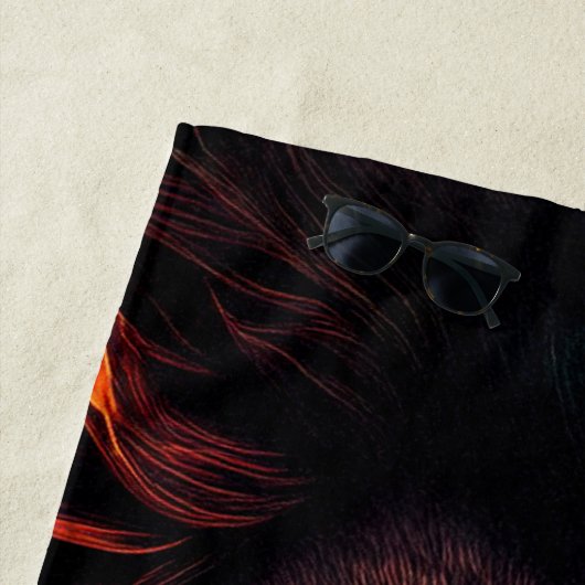 Rot-Gelb-Löwe 01 Strandtuch (Beispiel)