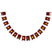 Rot & Gelb Magisches Glück zum Geburtstag Wimpelkette (Alle)