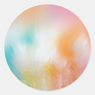 Rot Gelb Orange Blau Vorlage Farbige Abstrakt Runder Aufkleber