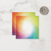 Rot-Gelb-Orange Blaues Grün Elegant Moderne Mitteilungskarte (Vorderseite/Rückseite Beispiel)