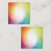 Rot-Gelb-Orange Blaues Grün Elegant Moderne Mitteilungskarte (Vorne/Hinten)