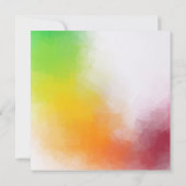Rot-Gelb-Orange-Grün, individuell dekoriert Elegan Mitteilungskarte (Rückseite)
