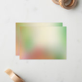 Rot-Gelb-Orange-Grün Moderne Abstrakte Kunst Mitteilungskarte (Vorderseite/Rückseite Beispiel)