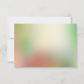 Rot-Gelb-Orange-Grün Moderne Abstrakte Kunst Mitteilungskarte (Rückseite)