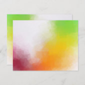 Rot-gelb-orange-grün Moderne Elegante Farben Mitteilungskarte (Vorne/Hinten)