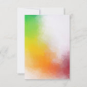 Rot-gelb-orangefarben Elegant Modernes Mitteilungskarte (Rückseite)