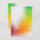 Rot-gelb-orangefarben Elegant Modernes Mitteilungskarte (Vorne/Hinten)