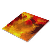 Rot-gelb-orangefarbene Wolken abstrakte digitale K Fliese (Seite)