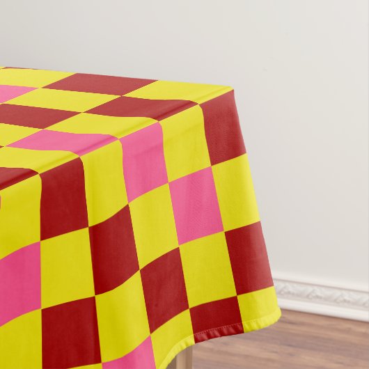 Rot Gelb Rosa Karomuster Design  Tischdecke (Beispiel)