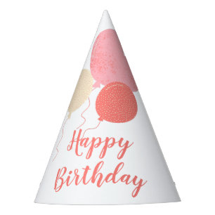 Rot Gelb Rosa Süße Ballons Alles Gute Zum Geburtst Partyhütchen
