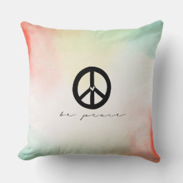 Rot-Gelb-Rose-Gefärbte Krawatte Frieden Kissen