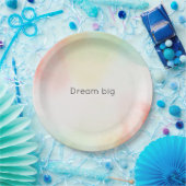 Rot-Gelb-Rose-Gefärbte Krawatte Pappteller (Party)