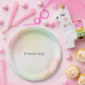 Rot-Gelb-Rose-Gefärbte Krawatte Pappteller (Party)