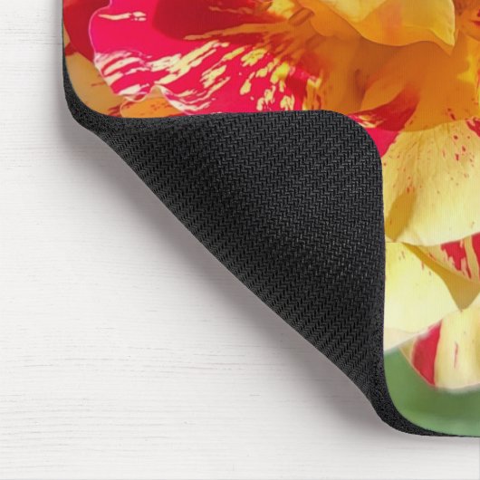 Rot-Gelb-Rose-Maus-Pad Mousepad (Ecke)