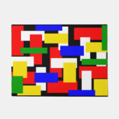 Rot, Gelb, Schwarz, Blau und Grün Fußmatte (Vorderseite)