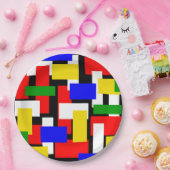 Rot, Gelb, Schwarz, Blau und Grün Pappteller (Party)