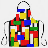 Rot, Gelb, Schwarz, Blau und Grün Schürze (Vorderseite)